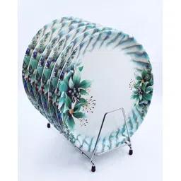 drizling Floral Design 11 Inch Melamine Dinner Plate image 4