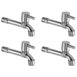 Drizzle FloraMini 4 Pcs Brass Chrome Finish Silver Long Body Bib Cock Set with Foam Flow, LONGFLORAMINI4-picture-44