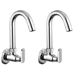 Drizzle Solo 1/2 inch Brass Chrome Finish Quarter Turn Sink Cock with Foam Flow &a; 360 deg Moveable Spout (Pack of 2)-picture-23