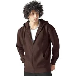 drobe Cotton Winter Jacket Solid Full Sleeves Zip Up with Pocket Stylish Hooded Neck Zipper for Unisex-picture-49