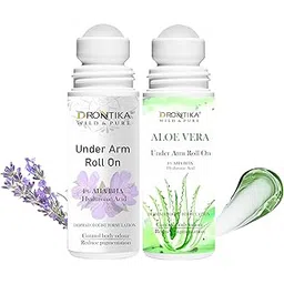 drontika wild & pure Lavender & Aloe Vera Underarm Roll-On Deodorant with AHA & BHA – Alcohol-Free, Skin Brightening & Soothing Formula – Pack of 2 (50ml Each)-picture-11