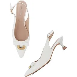 drop bold Classy Slingback Heels with Gold Buckle Detail-picture-32