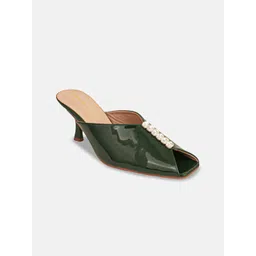 DROP BOLD Embellished Slim Heeled Peep Toes with Buckles-picture-17