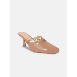 DROP BOLD Women Embellished Slim Mules with Buckles-picture-27