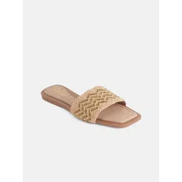 DROP BOLD Women Woven Design Ethnic Embellished Open Toe Flats-picture-16