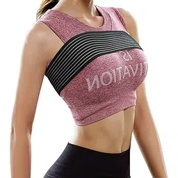 droposale No-Bounce high Impact Sports Bra Strap Women Adjustable Breast Support Band, Extra stabilizer During Dance and Exercise,Free Size (M, Black)-picture-13