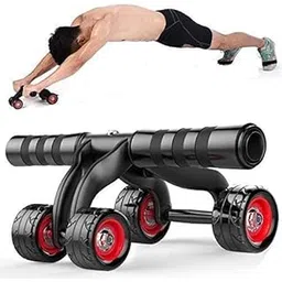 DRUK LIFE AB Roller Exerciser | 4 Wheel AB Roller | Abdominal Muscle Wheel | Abdominal Exerciser | Gym Equipment | Fitness Accessories | Home Workout | AB Roller with Knee Pad (Red-Black)-picture-23