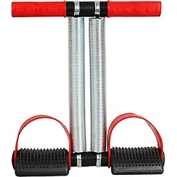 DRUK LIFE Tummy Trimmer Tension Foot Pedal Sit Up Equipment for Abdominal, Leg Exerciser Sport Fitness Slimming Training Bodybuilding Home Gym (Dual Spring, Red & Black)-picture-16