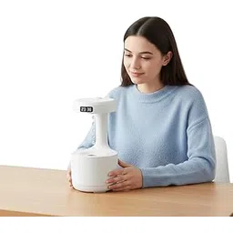 Drumstone (𝐒𝐩𝐞𝐜𝐢𝐚𝐥 𝟏𝟓 𝐘𝐞𝐚𝐫𝐬 𝐖𝐚𝐫𝐫𝐚𝐧𝐭𝐲) Anti-Gravity Cool Mist Humidifier with 800ml Tank, Floating Water Design, LED Clock Display, Double Mist Modes, Silent Operation-picture-22