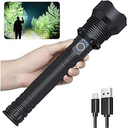 Drumstone [𝐎𝐍 𝐎𝐅𝐅𝐄𝐑 𝟏𝟓 𝐘𝐄𝐀𝐑𝐒 𝐖𝐀𝐑𝐑𝐀𝐍𝐓𝐘 Rechargeable LED Flashlights with High Lumens, Super Bright Zoomable 5 Modes, IPX5 Waterproof, Powerful Handheld Flashlight-image-15