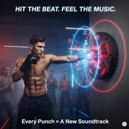 Drumstone (Limited Time Latest with 𝟭𝟱 𝗬𝗲𝗮𝗿 𝗪𝗮𝗿𝗿𝗮𝗻𝘁𝘆) Smart Music Boxing Machine | Wall-Mounted Bluetooth Punch Pad with Lights & Gloves | Fun Workout for Kids, Teens & Adults image 4