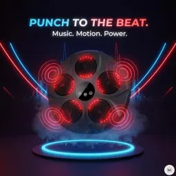 Drumstone (Limited Time Latest with 𝟭𝟱 𝗬𝗲𝗮𝗿 𝗪𝗮𝗿𝗿𝗮𝗻𝘁𝘆) Smart Music Boxing Machine | Wall-Mounted Bluetooth Punch Pad with Lights & Gloves | Fun Workout for Kids, Teens & Adults image 3