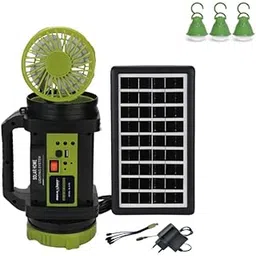 Drumstone 𝟏𝟓-𝐘𝐞𝐚𝐫 𝐖𝐚𝐫𝐫𝐚𝐧𝐭𝐲 -Rechargeable Emergency Fan | 3 LED Bulbs & 6000mAh Battery | Solar Panel Powered Fan & Lighting for Camping, Home | Gift for Outdoor Enthusiasts-image-25