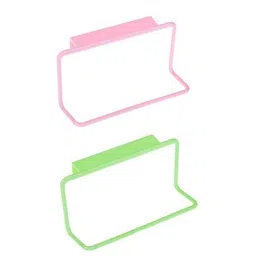 drunna Simple Smart Hook Design Multipurpose Cabinet Door Cupboard Drawers Shelf Home Office Kitchen Bathroom Towel Napkin Holder Hanger Organizer Rack (Pack of 2) Multicolor Towel Holder-picture-12