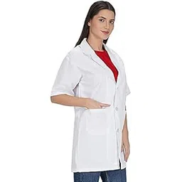DRY DEAL Women's Polycotton Half Sleeves Lab Coat (XXXL)-picture-34