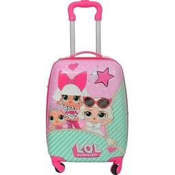d's paradise Small Cabin Suitcase (24 cm) 8 Wheels - Kids 16" LOL print Girl's Boy's suitcase/trolley bag & 13 inch vanity - Blue-picture-24