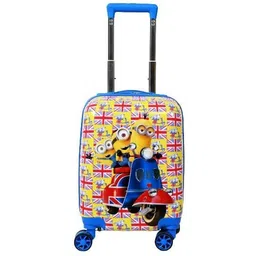 d's paradise Small Cabin Suitcase (45 cm) 4 Wheels - Kids 16" New Minion print Girl's Boy's suitcase/trolley bag - Blue-picture-23