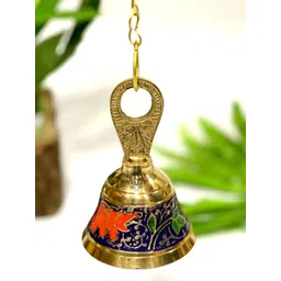DSH Crafting Your Curiosity 2 Pieces Blue & Red Brass Hanging Bell-picture-22