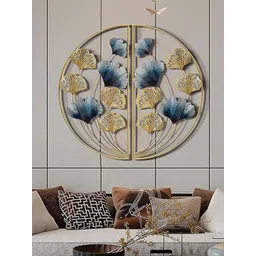 DSH Crafting Your Curiosity Blue & Brown Floral  Designer Metal Wall Hanging-picture-13