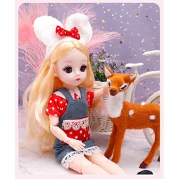 dsr Doll Set Movable Joint Makeup Cute Girl Brown Eyes Fashionable Doll for Kids Girls (Size: 30 cm Color: RED)-picture-27