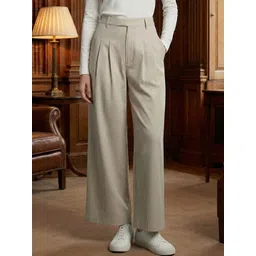 DTR FASHION Women Comfort High-Rise Pleated Trousers-picture-28