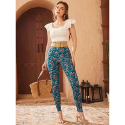 DTR FASHION Women Printed High-Rise Trousers-picture-27