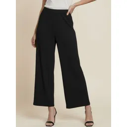 DTR FASHION Women Textured Comfort High-Rise Trousers-picture-38