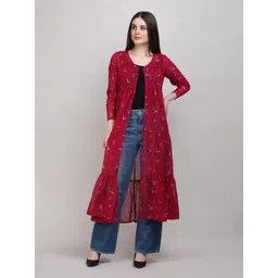 Dubai Collection Printed Longline Tie-Up Shrug-picture-35