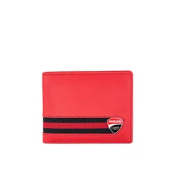 DUCATI CORSE Men Red & Black Leather Two Fold Wallet-picture-27