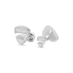 DUCATI CORSE Silver-Toned Geometric Cufflink image 1