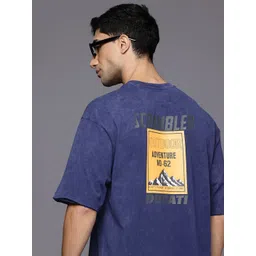 Ducati Graphic Printed Drop-Shoulder Sleeves Pure Cotton T-shirt-picture-35