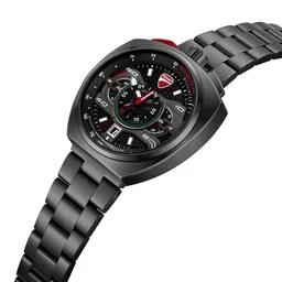 Ducati Quartz Chronograph Black Dial Black Stainless Steel Strap Watch For Men image 2