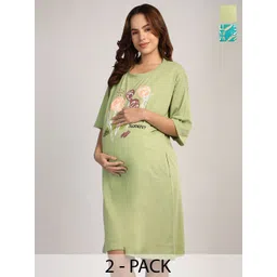Duchess Women Printed Maternity Nightdress-picture-17