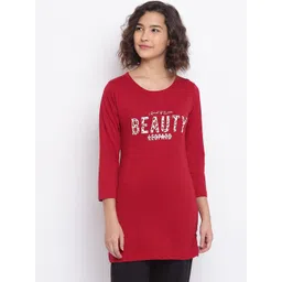 Duchess Women Red & Black Printed Night suit-picture-39