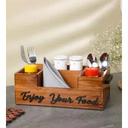 dudki Libya Brown Wood 1 Pcs Cutlery holder-picture-32