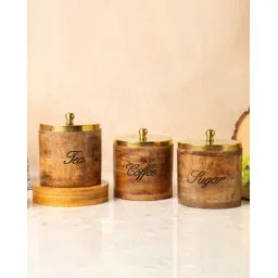 dudki Pack of 3 Typographic Print Canisters-picture-34