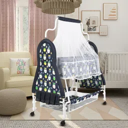 Cradle for kids cradle for baby boy and girl Cradle With Swing & Mosquito Net-image-20
