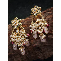 DUGRISTYLE Gold-Plated Classic Jhumkas Earrings-picture-25