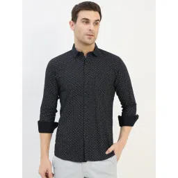Duke Black Blended Slim Fit Printed Shirt-picture-14