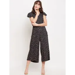 Duke Black V Neck Printed Jumpsuit-picture-36