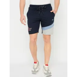 Duke Blue Blended Regular Fit Shorts-picture-20