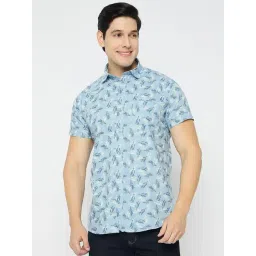 Duke Blue Blended Slim Fit Printed Shirt-picture-11