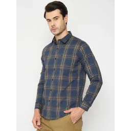 Duke Blue Blended Slim Fit Striped Shirt image 3