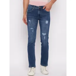 Duke Blue Slim Fit Distressed Jeans-picture-40