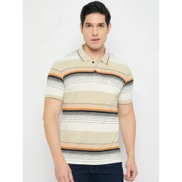 Duke Brown Regular Fit Striped Polo T-Shirt-picture-23