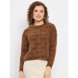 Duke Brown Self Design Pullover image 1