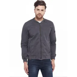 Duke Charcoal Slim Fit Bomber Jacket-picture-24