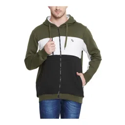 Duke Dark Olive & White Regular Fit Hoodie-picture-33