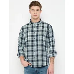Duke Green Blended Slim Fit Checkered Shirt-picture-13