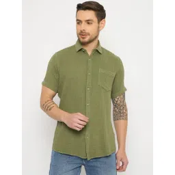 Duke Green Blended Slim Fit Solid Shirt-picture-14